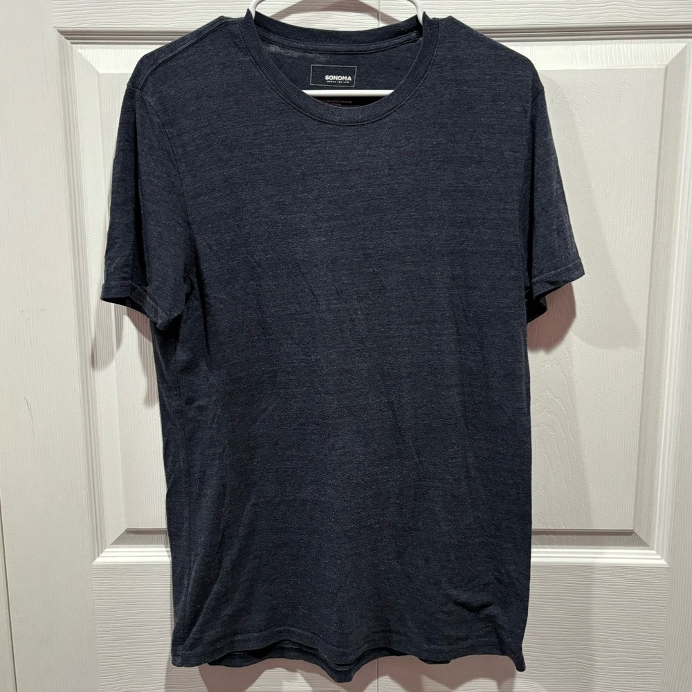 SONOMA Men's Lightweight Short Sleeve Tee T Shirt Top - navy, size S